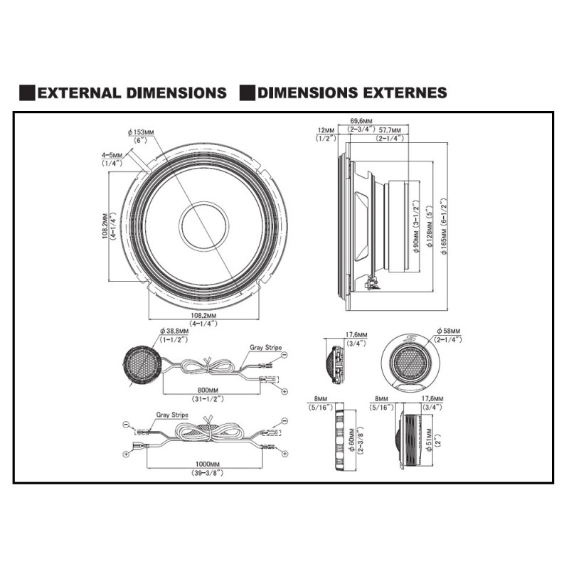 Alpine S-Serisi S2-S65C S-Serisi 16,5cm Component 2 Yollu Hoparlörler