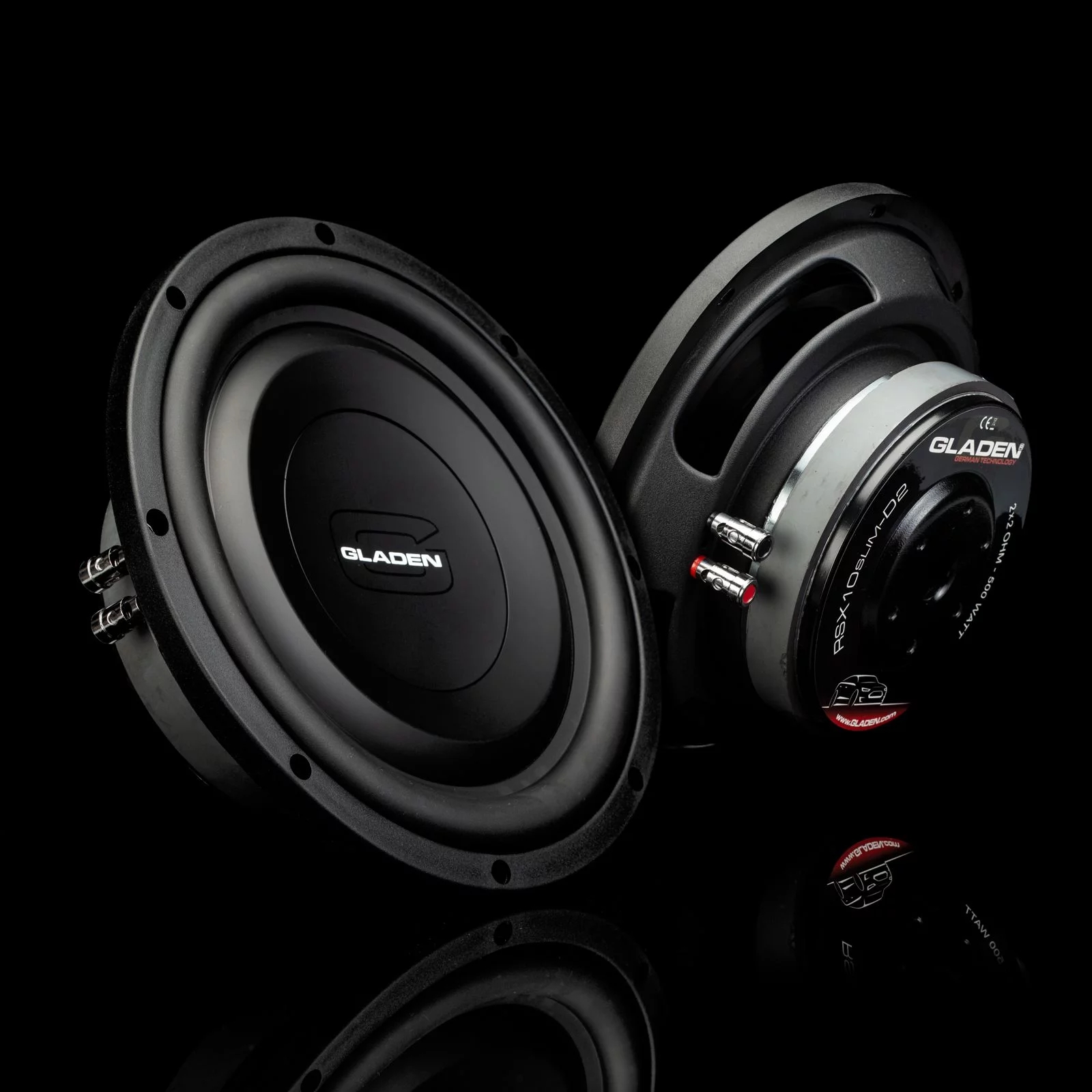 GLADEN RS-X 10 D2 25CM. Slim Subwoofer 375/250 Watt